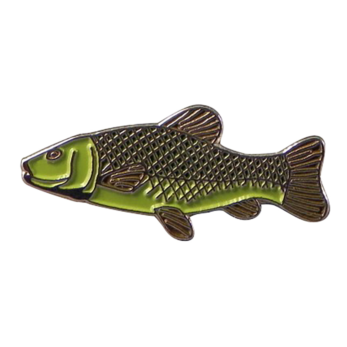 Tench Fish, Fisherman's Metal Enamel Lapel Pin Badge