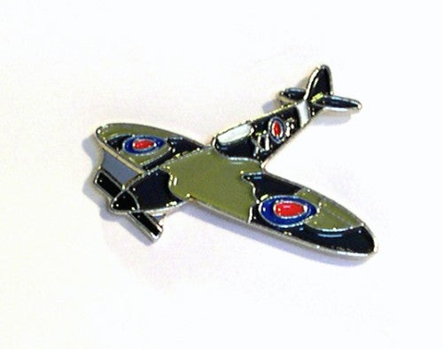 Spitfire War Plane Aeroplane Pilots Metal Enamel Lapel Pin Badge