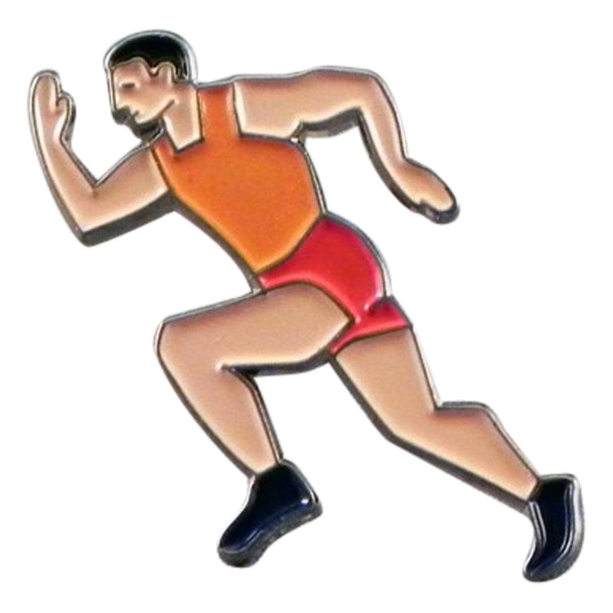 Athletic Runner Jogger Metal Enamel Lapel Pin Badge