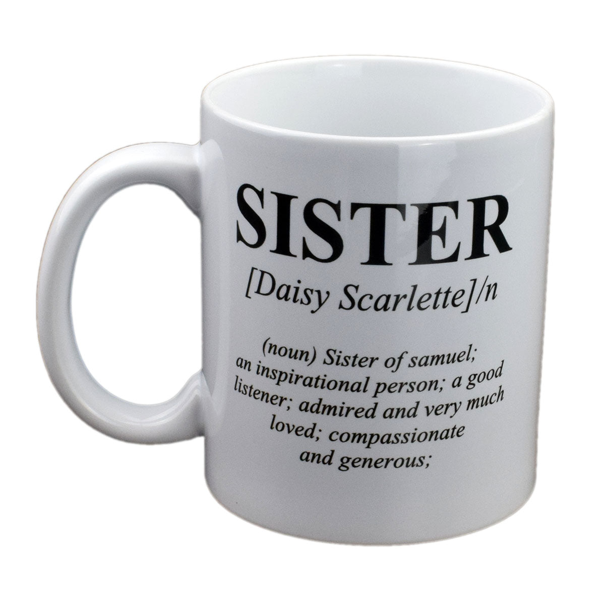 Personalised Dictionary Definition Mug – Sister or Brother Cup | Ashton and Finch
