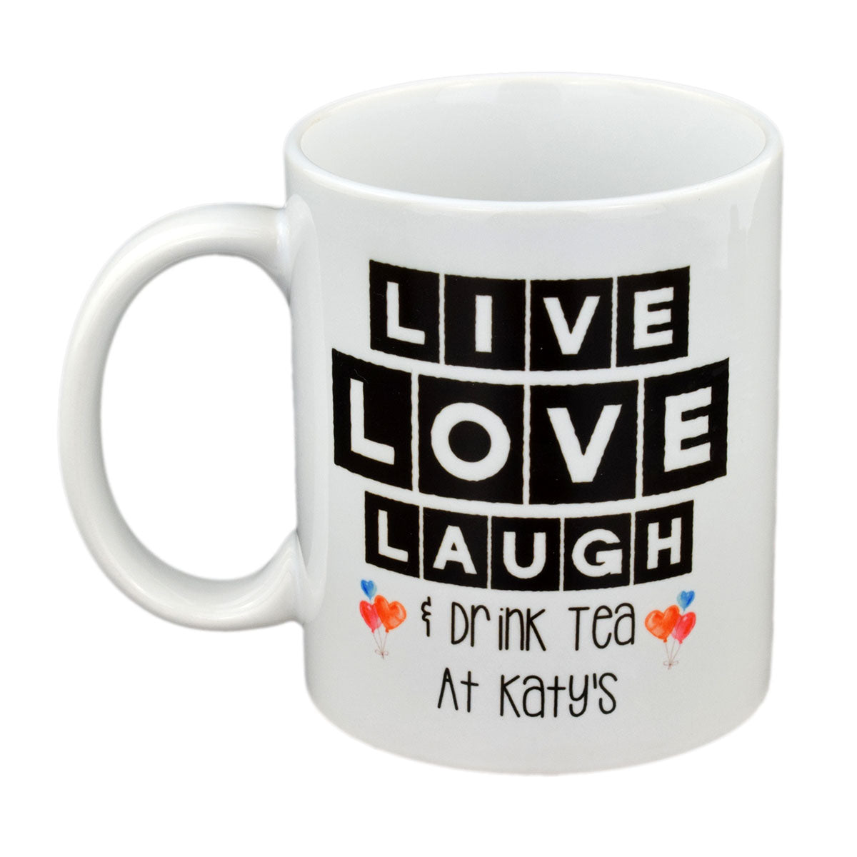 Personalised Live Love Laugh Mug – Tea or Coffee Cup | Ashton and Finch