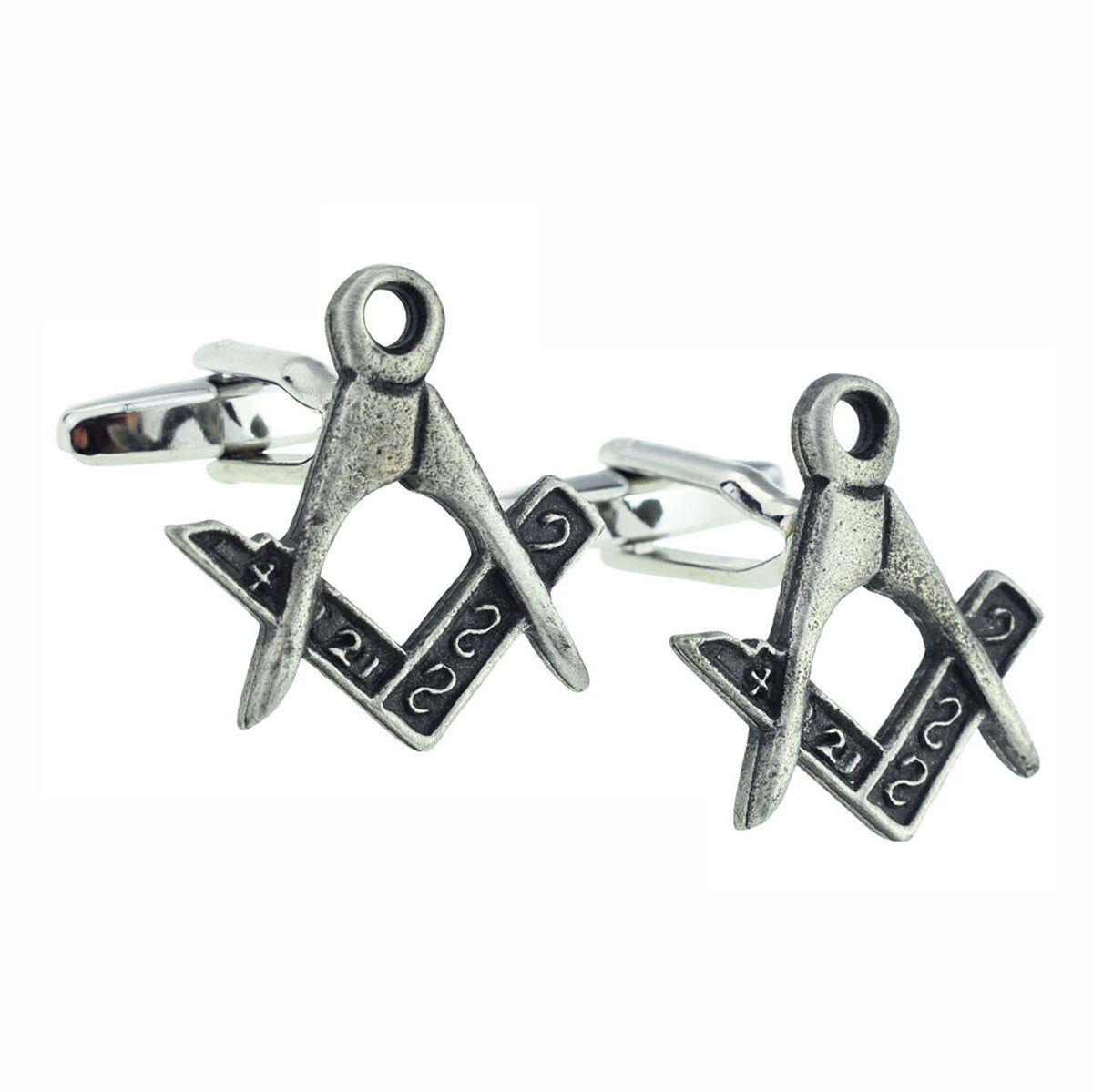 English Made Pewter Masonic Regalia Cufflinks | Ashton and Finch