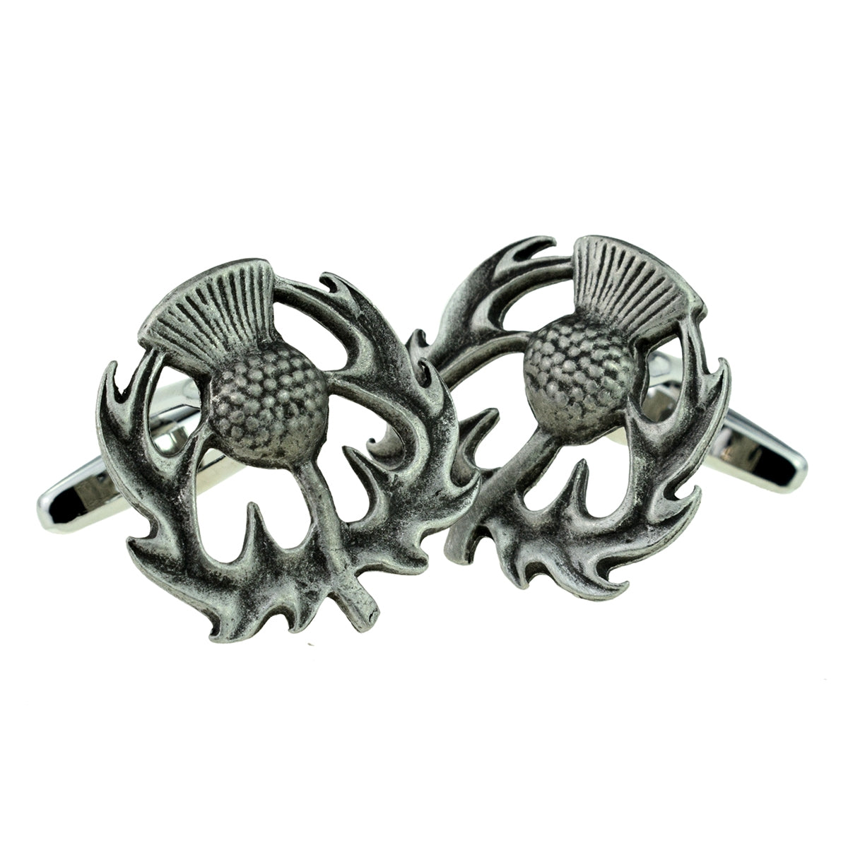 Scottish Thistle Scotlands Flower Pewter Cufflinks | Ashton and Finch