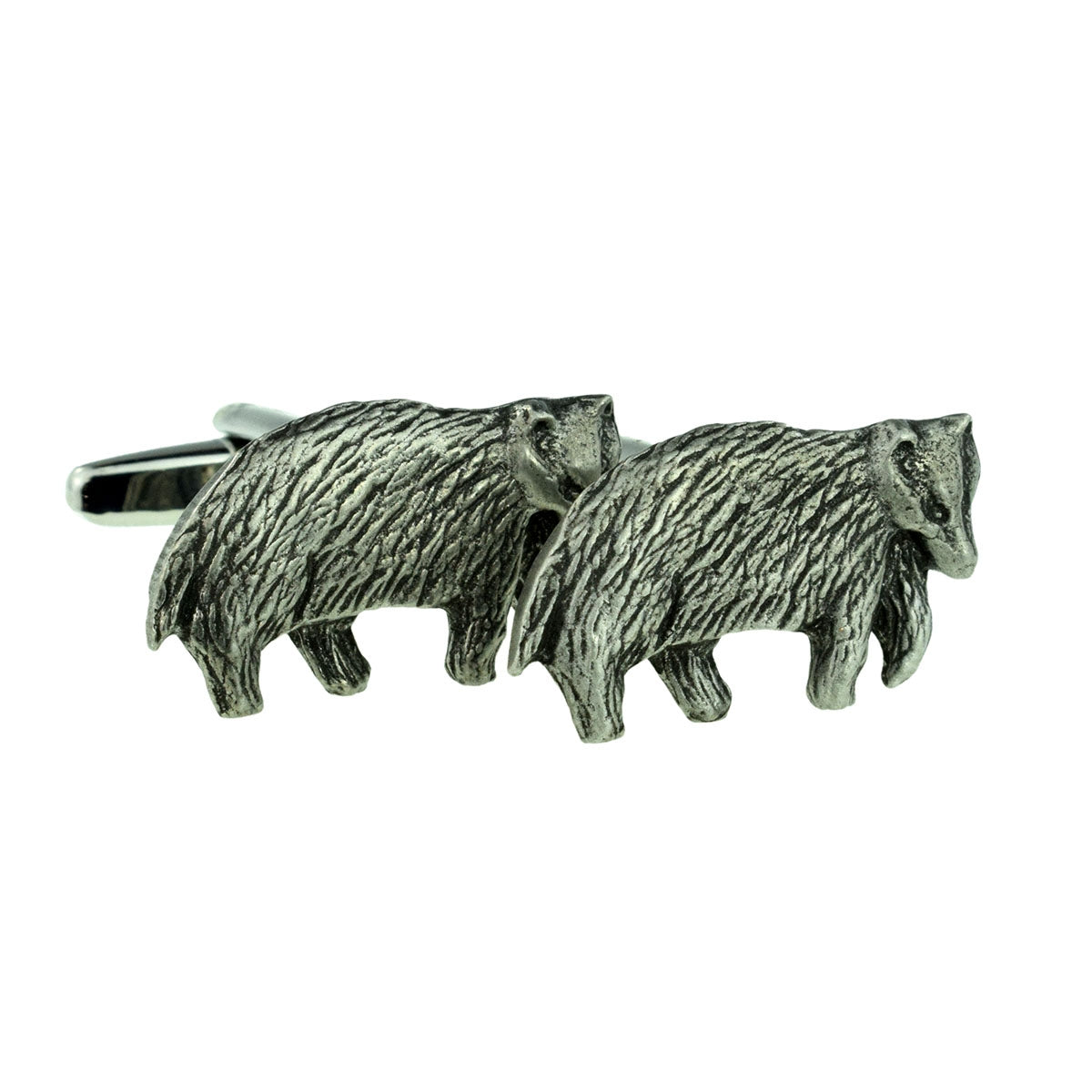 Badger Animal English Pewter Cufflinks | Ashton and Finch