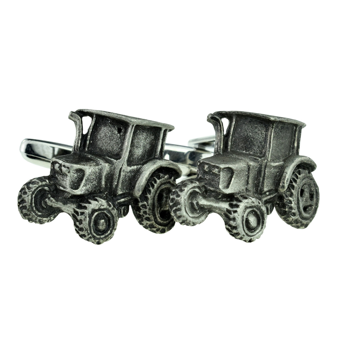 Modern Farm Tractor English Pewter Cufflinks | Ashton and Finch