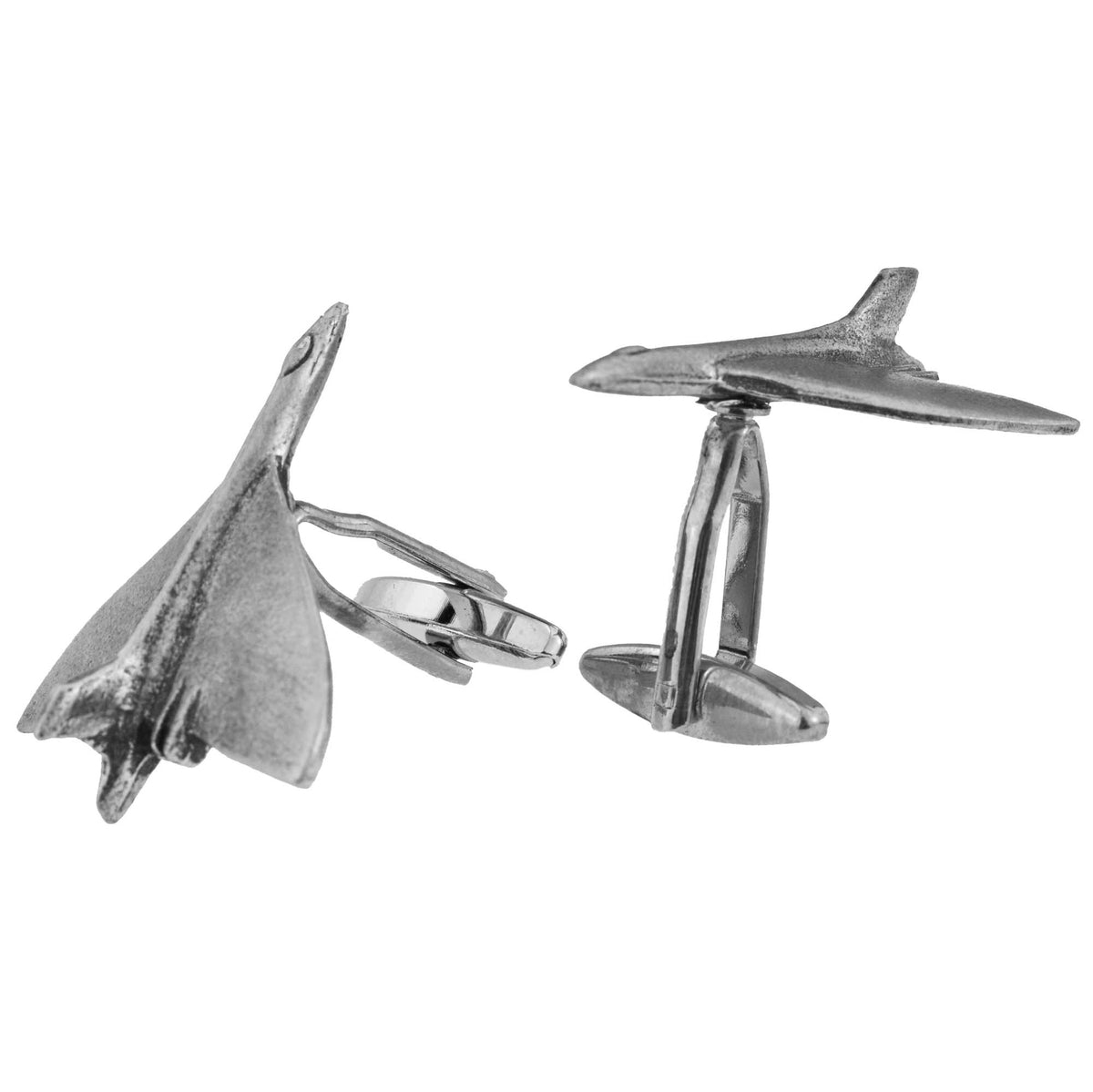 English Made Pewter Vulcan Bomber Aeroplane Aircraft Cufflinks | Ashton and Finch
