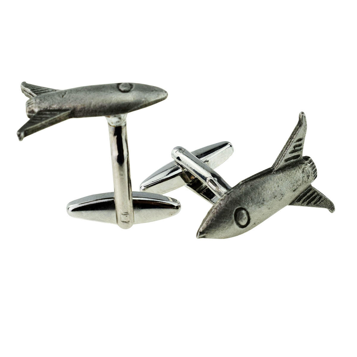 Retro Sci Fi English Made ewter Space Rocket Cufflinks | Ashton and Finch