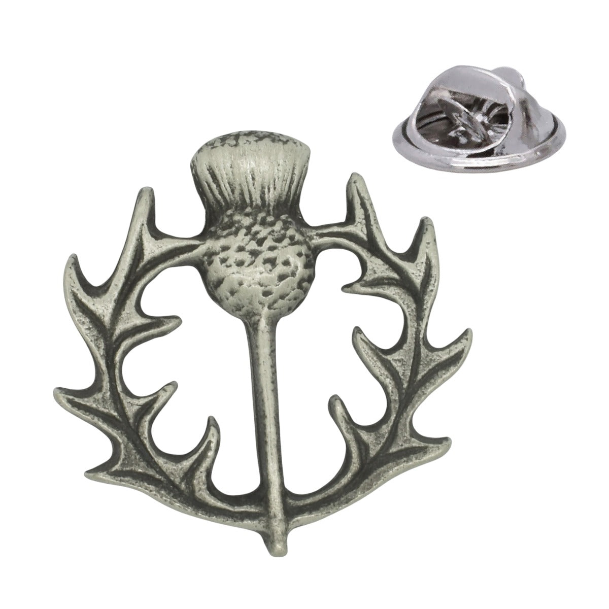 Scottish Thistle English Made Pewter Lapel Pin Badge