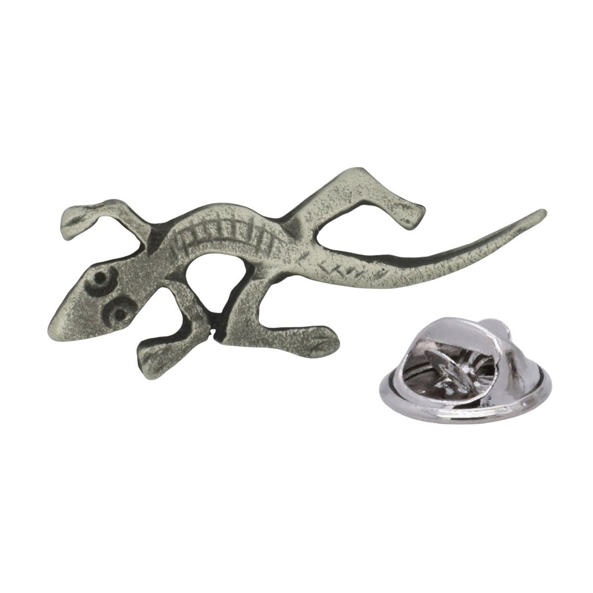 Gecko English Made Pewter Lapel Pin Badge
