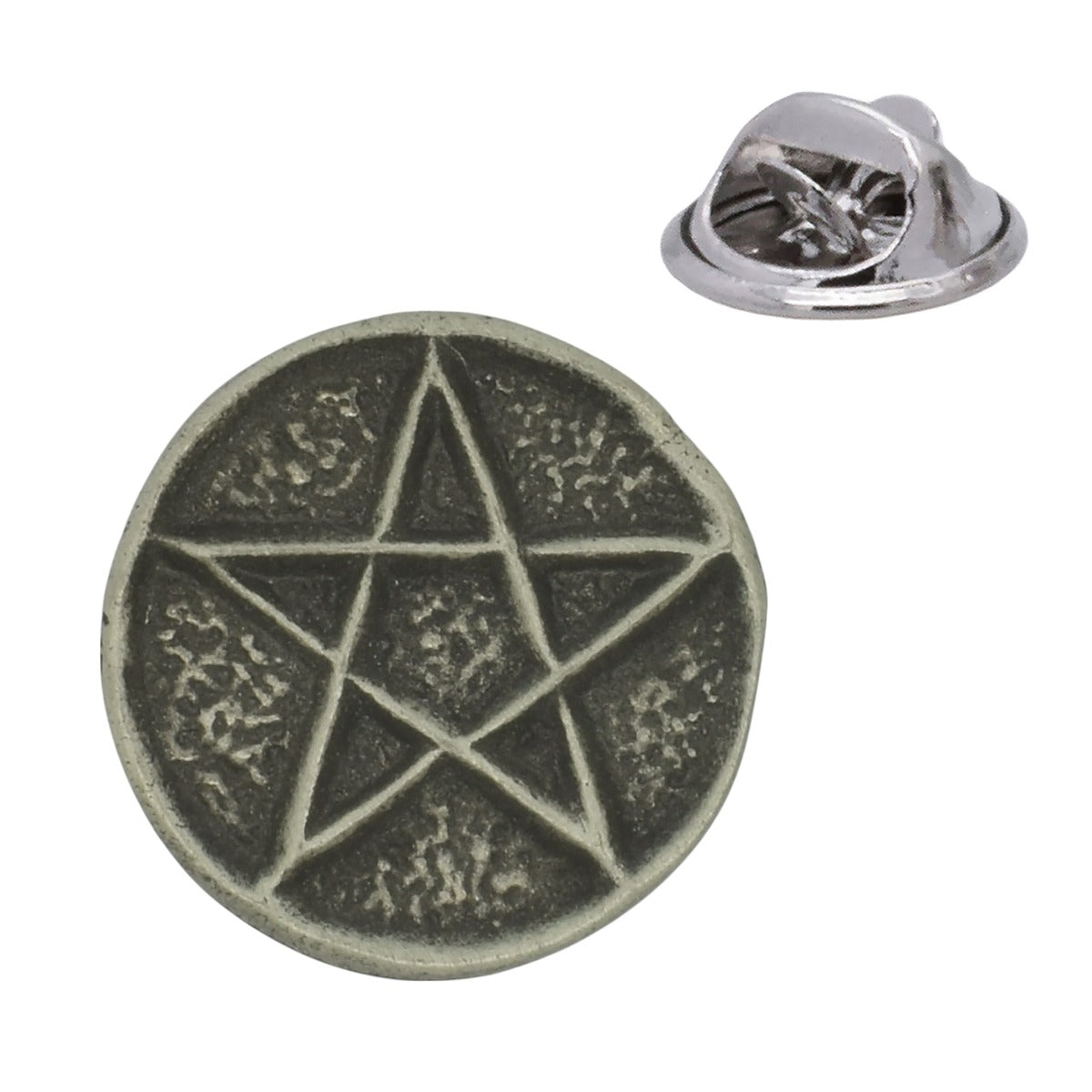 Pentagram English Made Pewter Lapel Pin Badge
