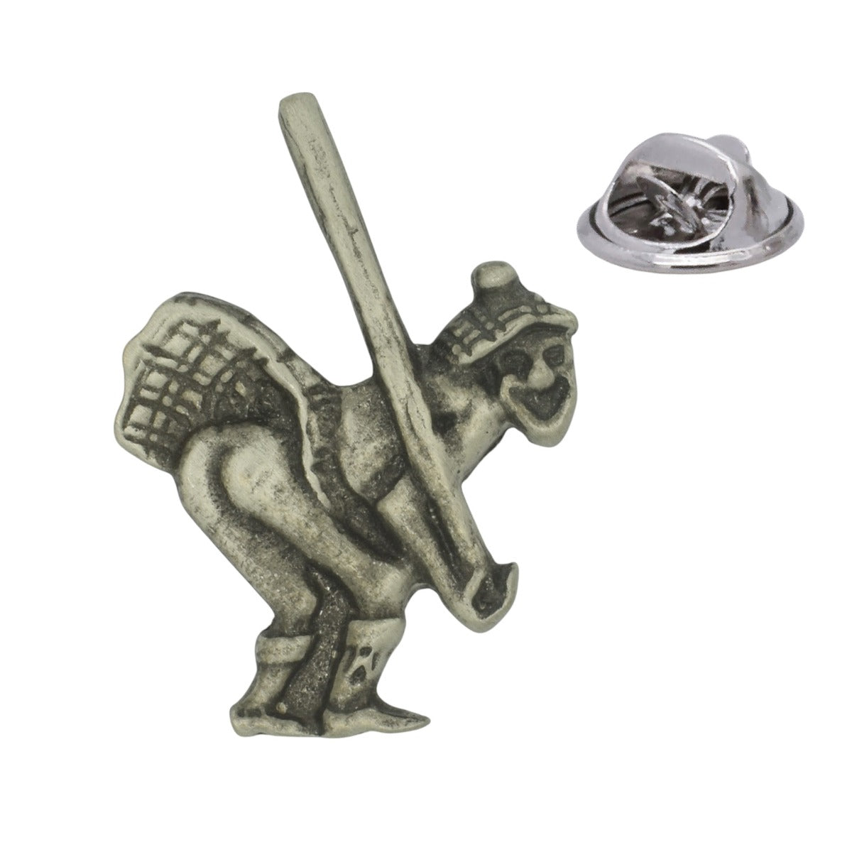 Scottish Caber English Made Pewter Lapel Pin Badge
