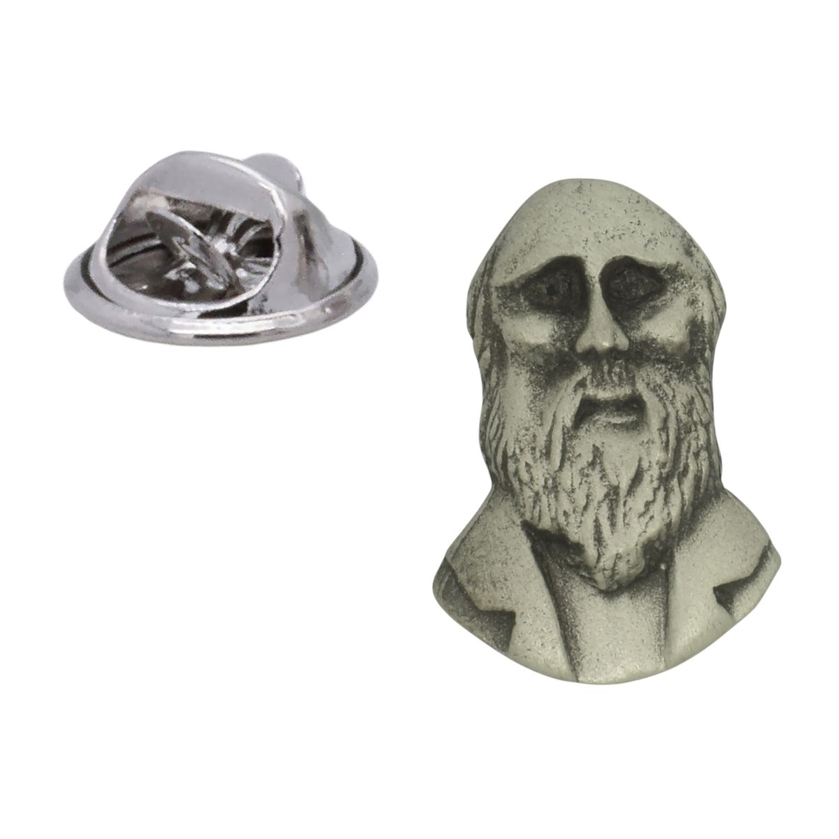 Charles Darwin English Made Pewter Lapel Pin Badge