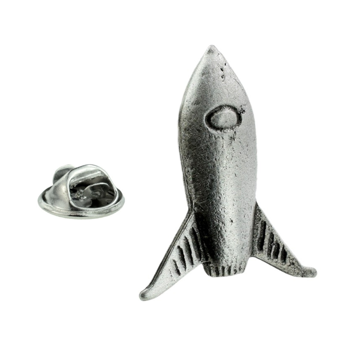 Sky Rocket Sci-Fi English Made Pewter Lapel Pin Badge