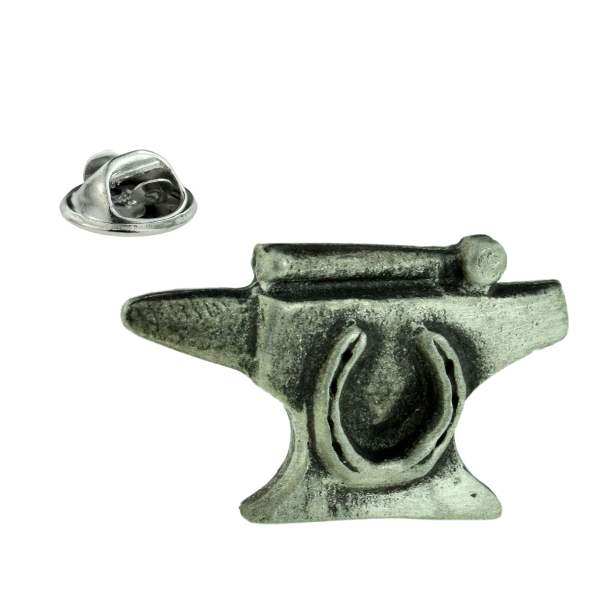 Blacksmiths Anvil English Made Pewter Lapel Pin Badge
