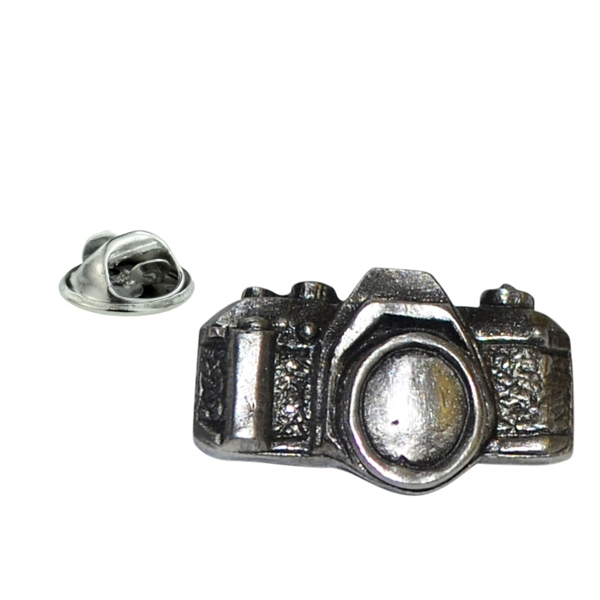 Camera Photographers English Made Pewter Lapel Pin Badge