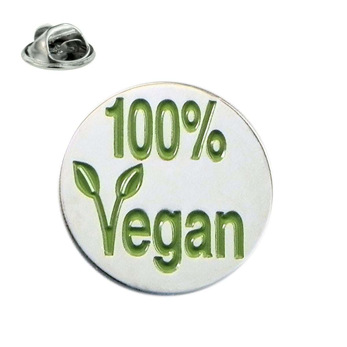 100% Vegan Metal and Enamel Lapel Pin Badge