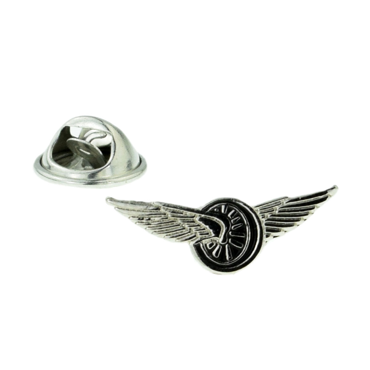 Winged Wheel Design Metal Enamel Lapel Pin Badge