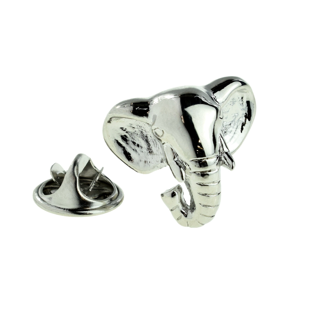 Elephants Head Design Lapel Pin Badge