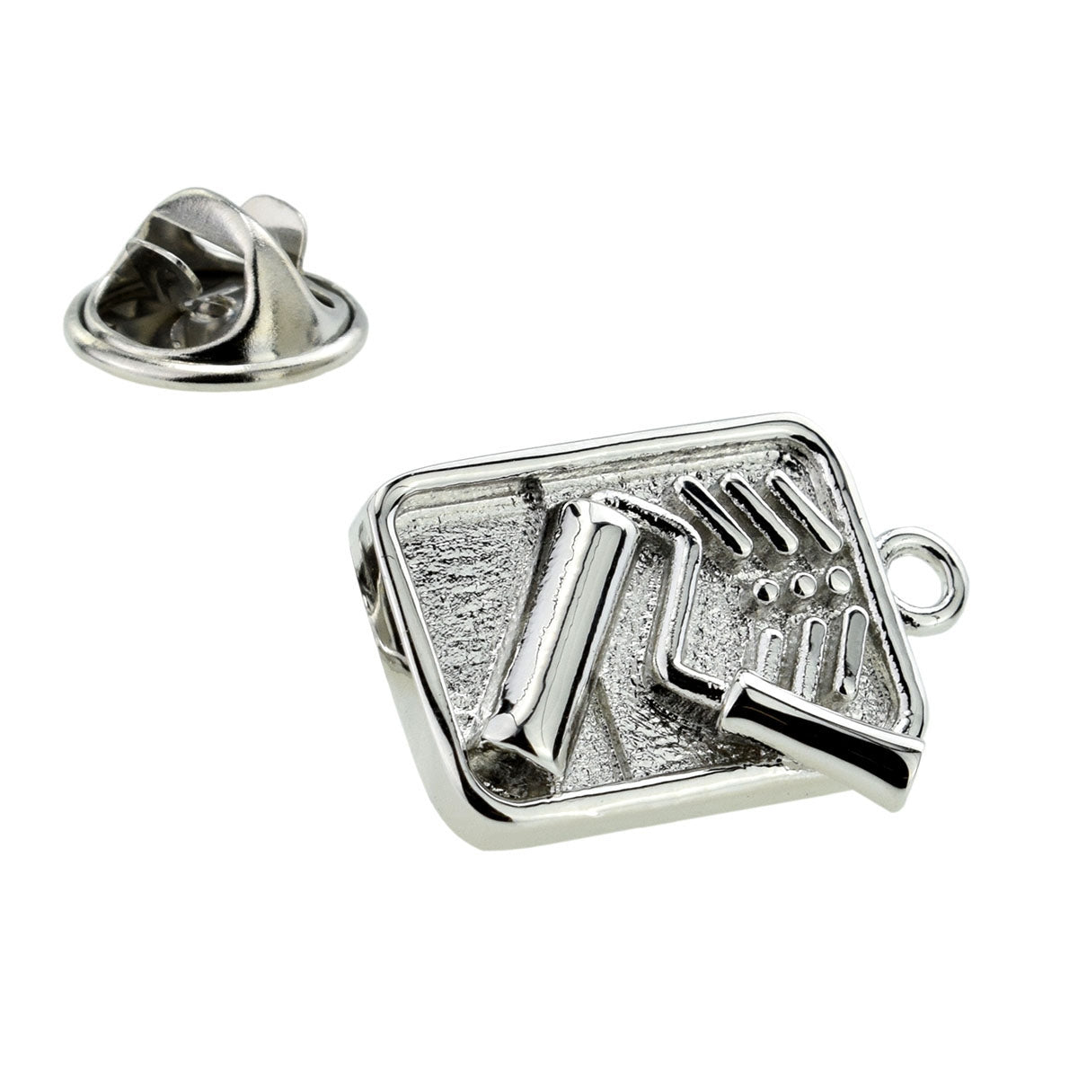 Painters Roller in Tray Design Lapel Pin Badge