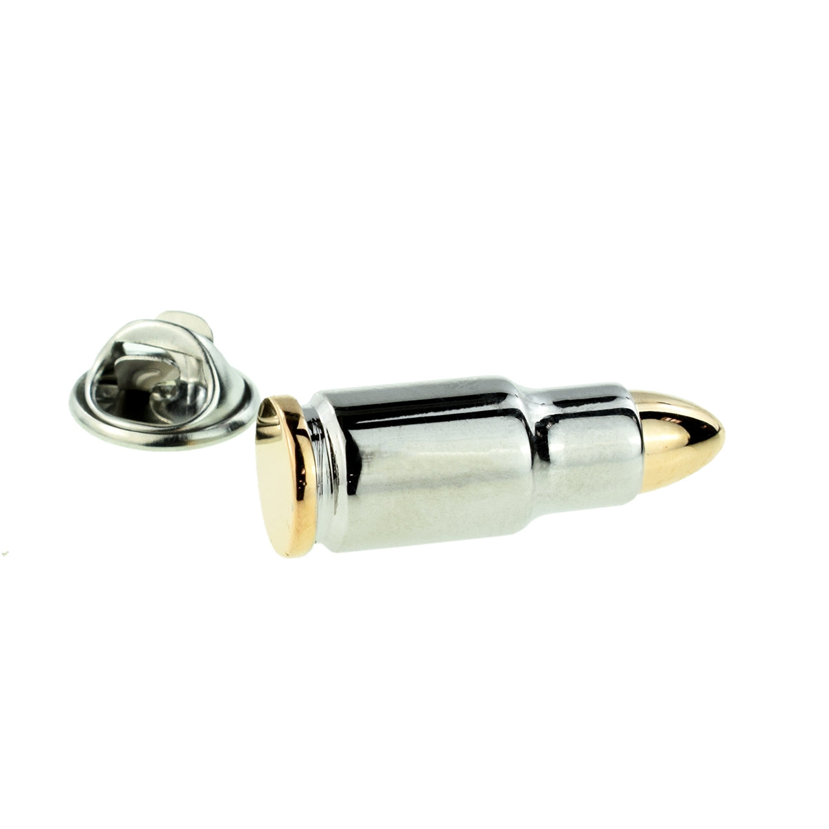 Two Tone Bullet Lapel Pin Badge