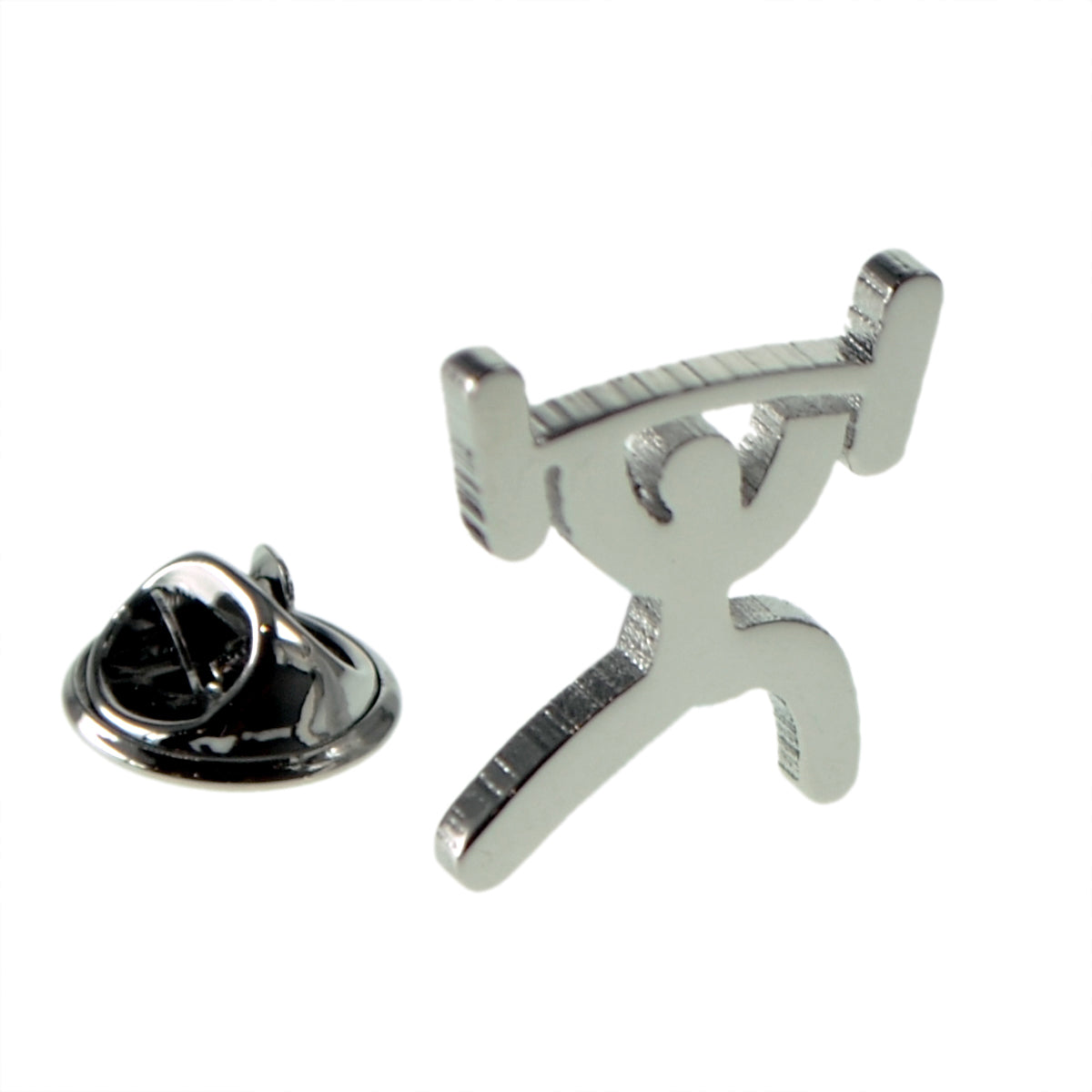 Weight Lifter Lapel Pin Badge