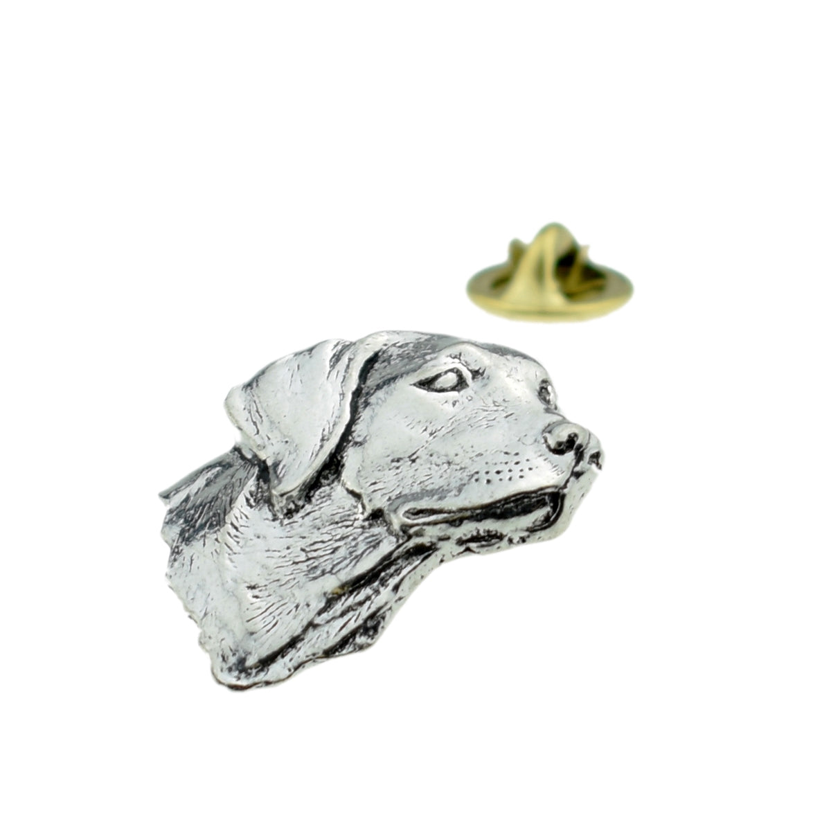 Labrador's Head Dog Pewter Lapel Pin Badge