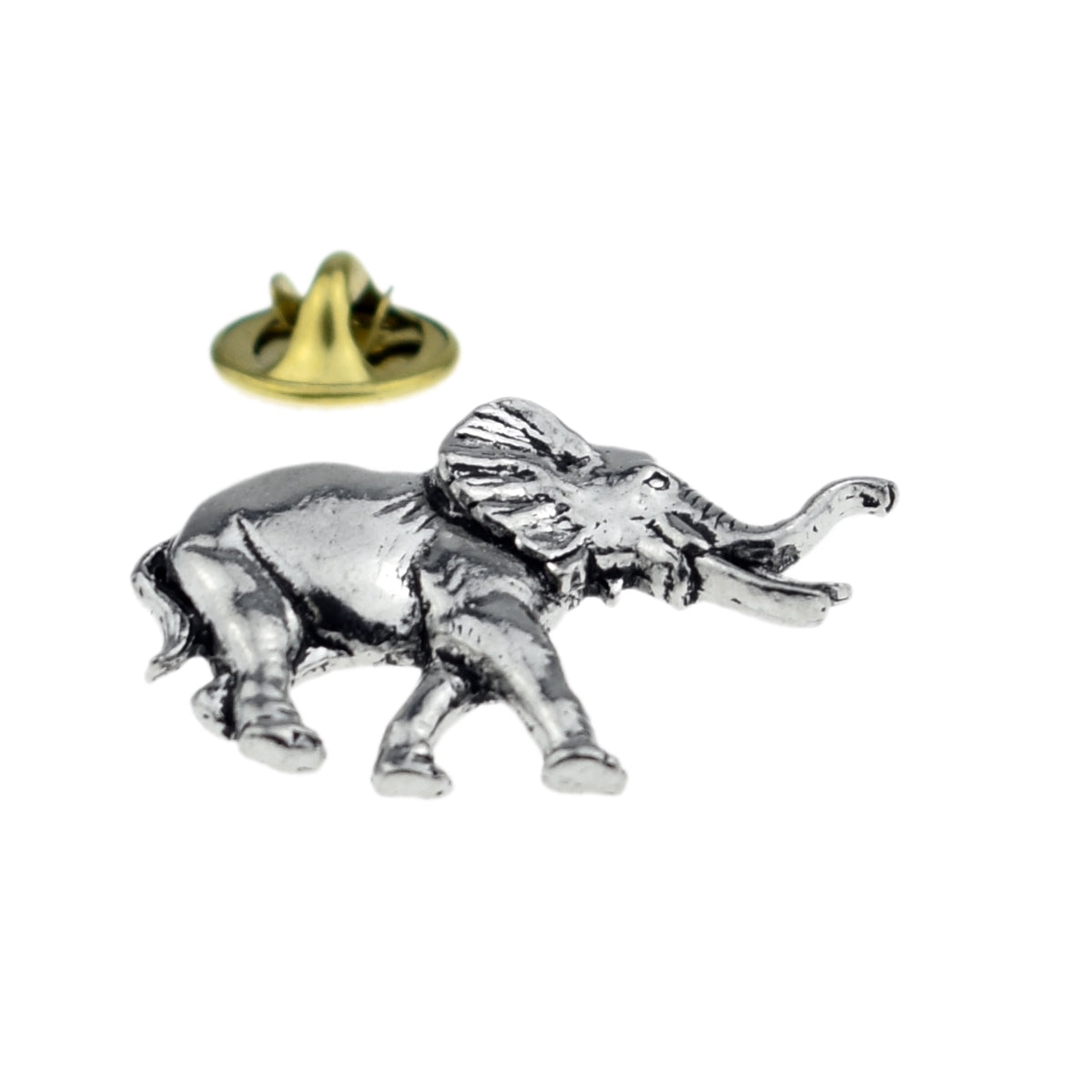 Elephant English Pewter Lapel Pin Badge