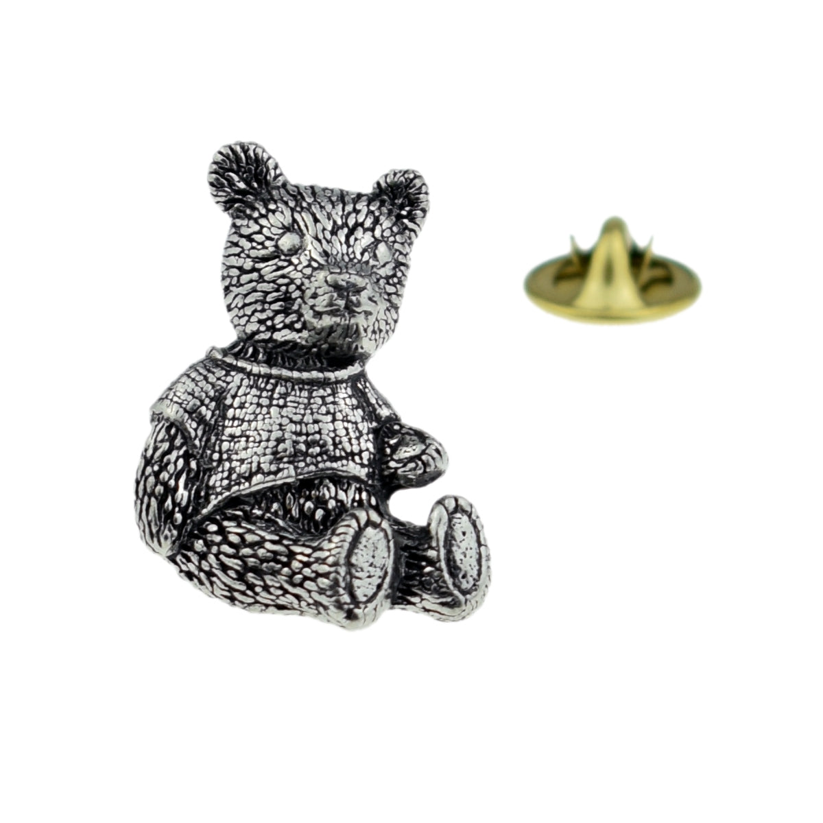 Teddy English Pewter Lapel Pin Badge