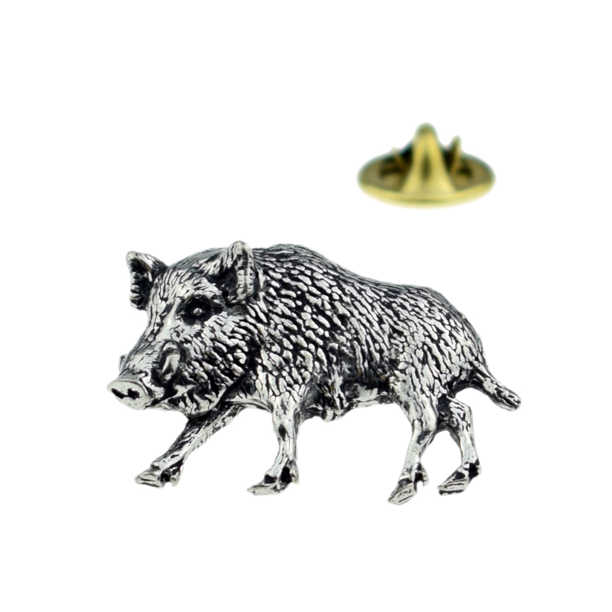 Wild Boar English Pewter Lapel Pin Badge