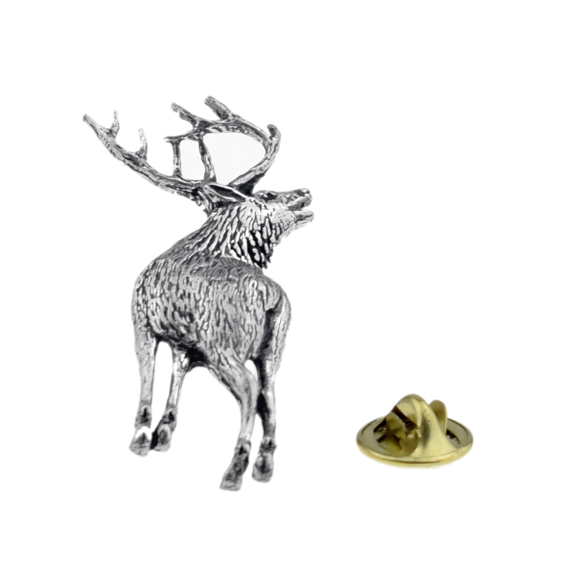 Stag English Pewter Lapel Pin Badge