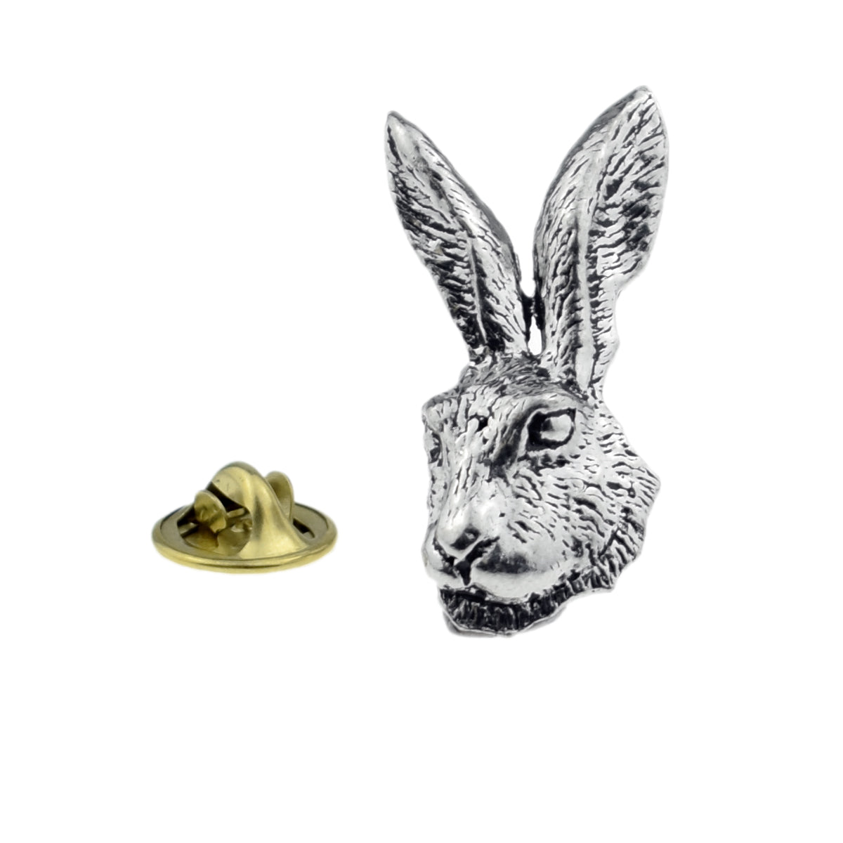 Hares Head (Rabbit) Pewter Lapel Pin Badge