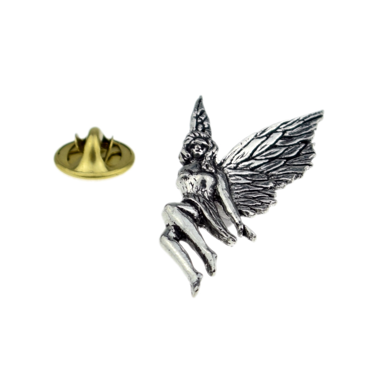 Leaf Fairy English Pewter Lapel Pin Badge