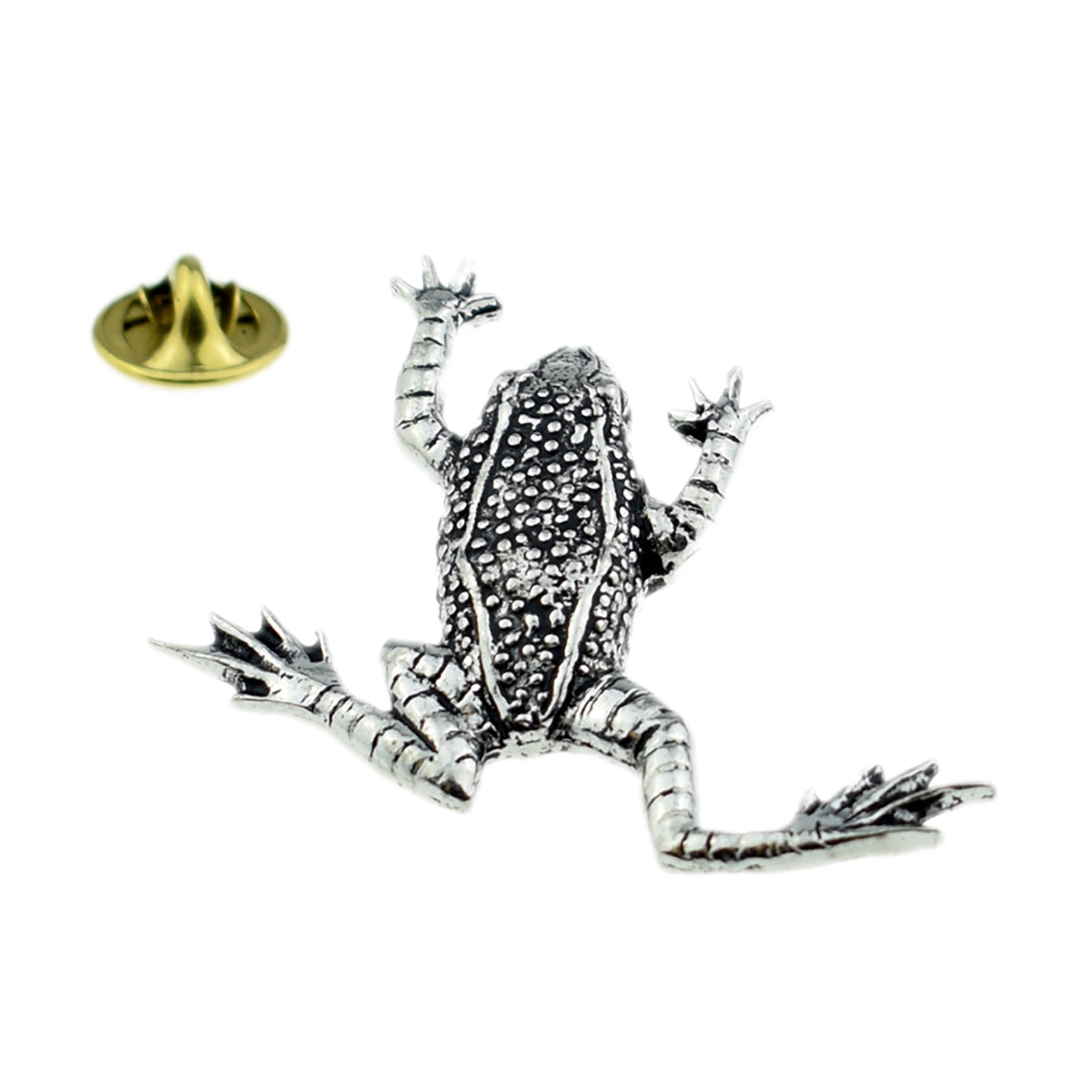 Leaping Frog (Toad) English Pewter Lapel Pin Badge