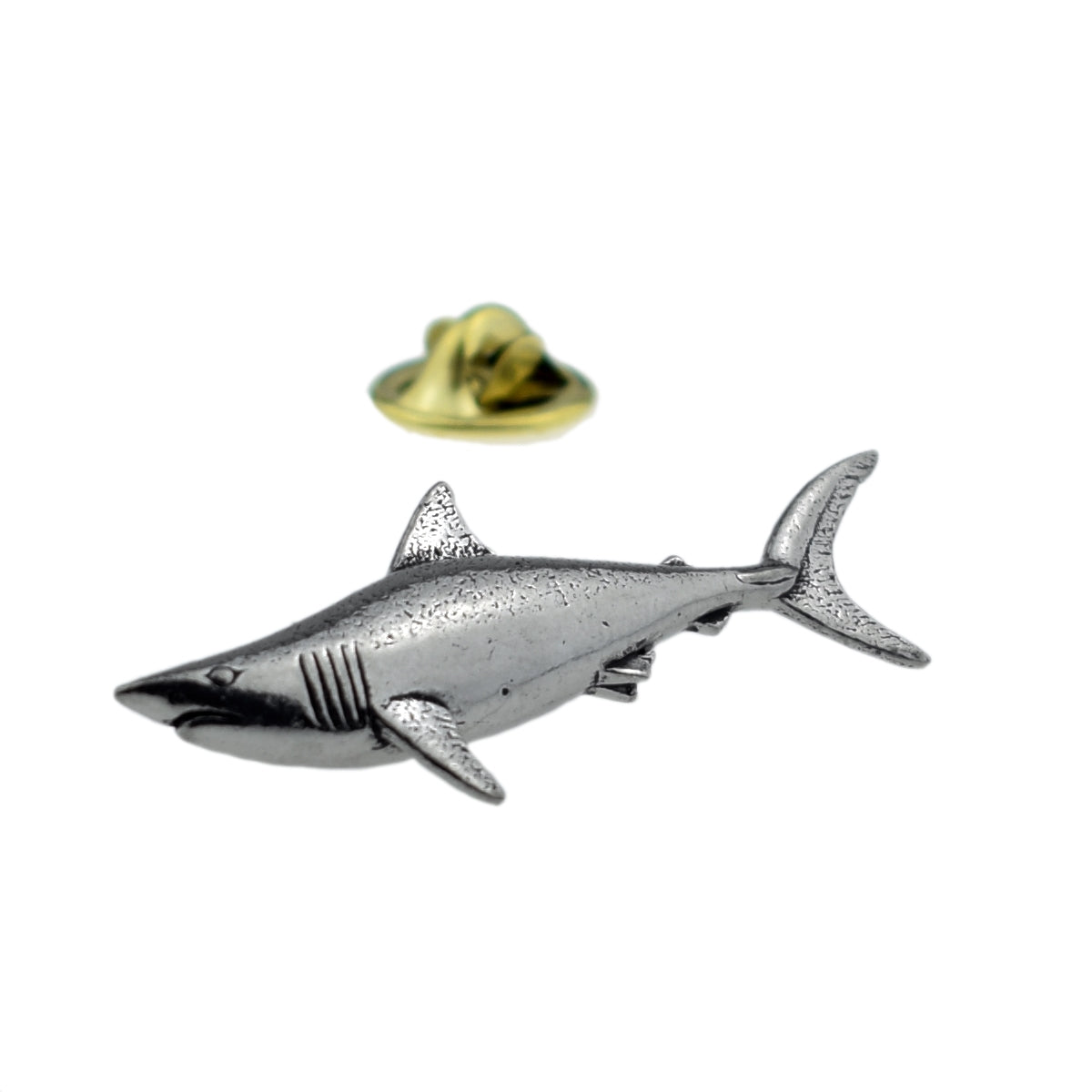 Mako Shark Pewter Lapel Pin Badge