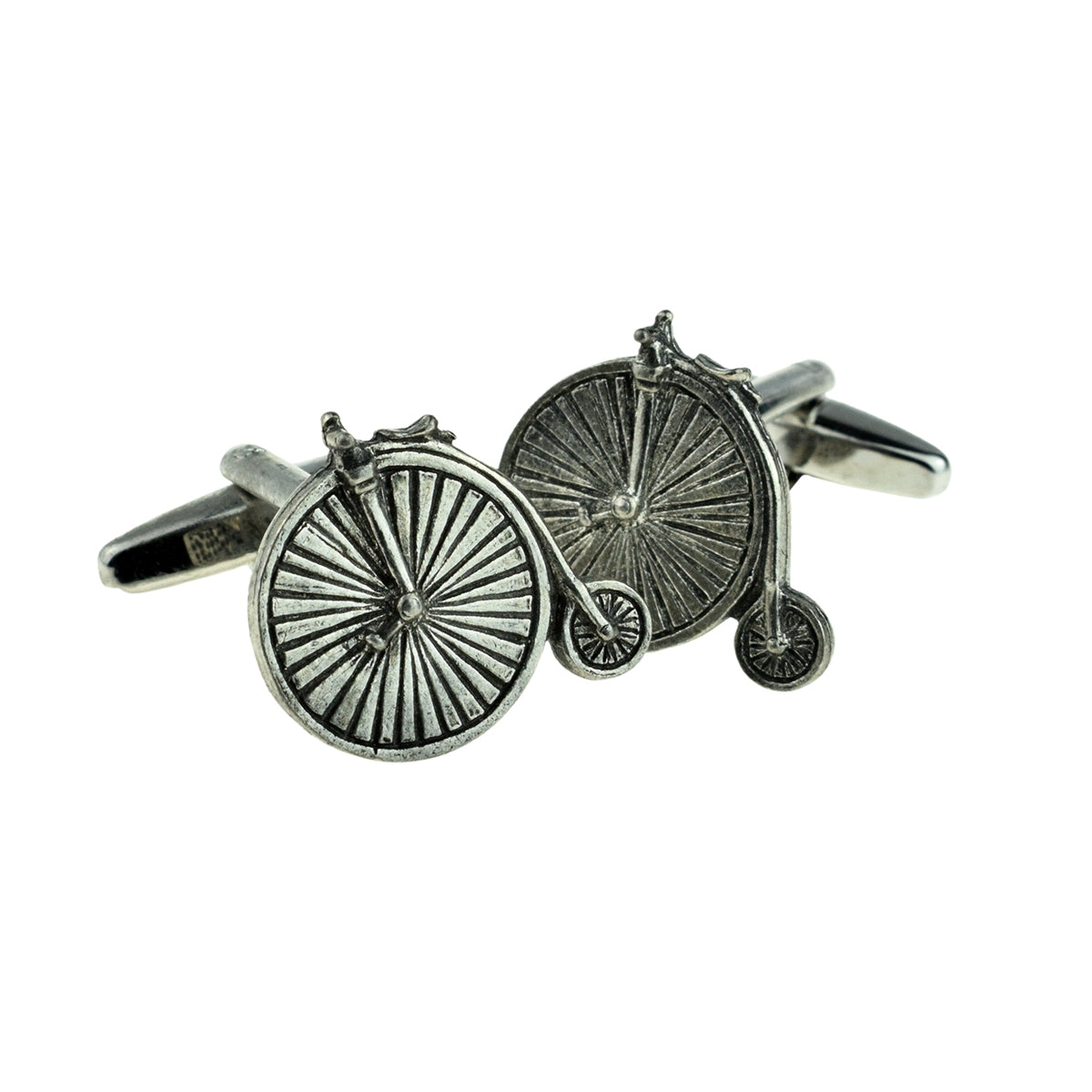 English Made Pewter Cufflinks Penny Farthing Bicycle | Ashton and Finch