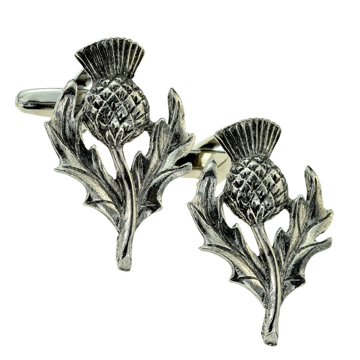 English Made Scottish Thistle Pewter Cufflinks | Ashton and Finch