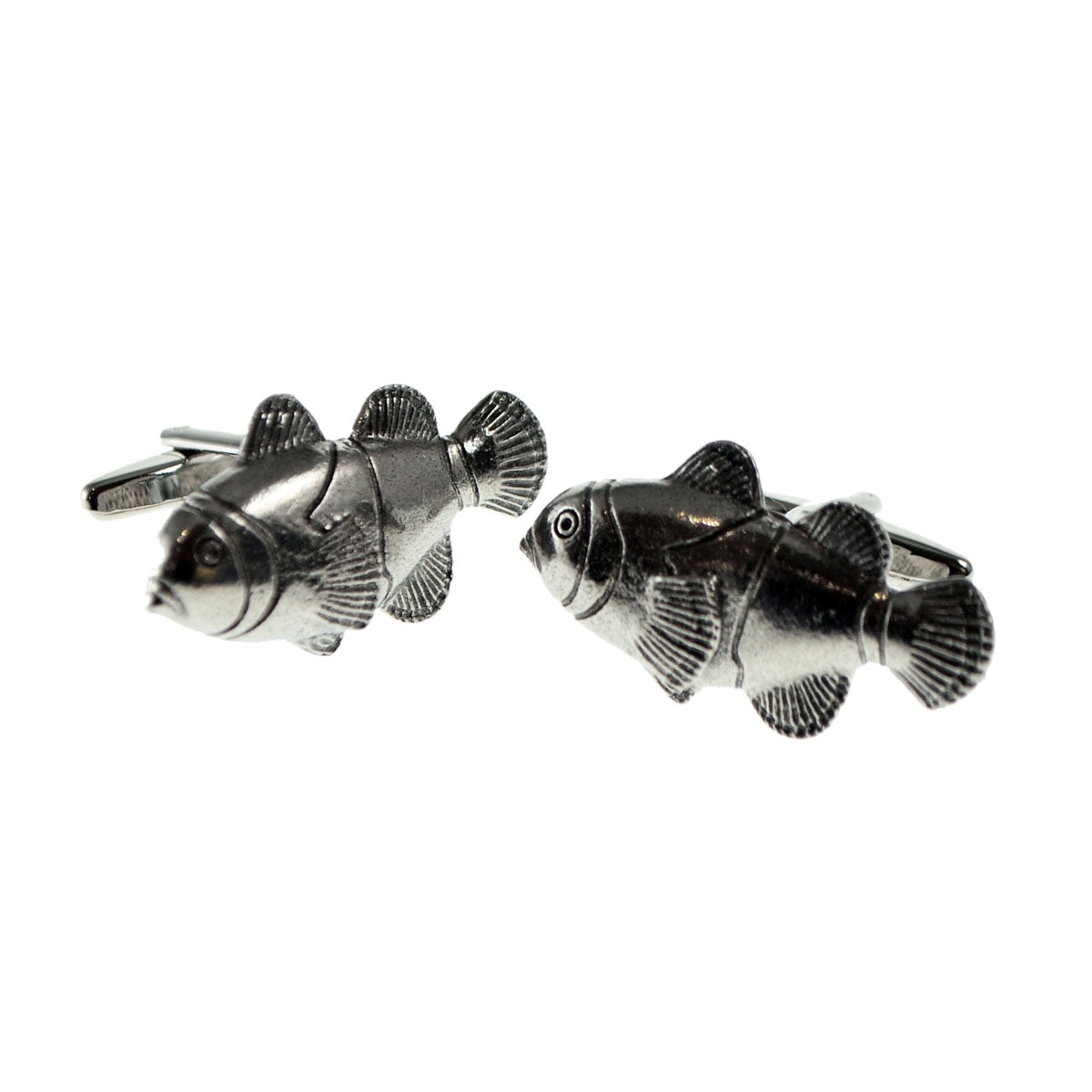 English Made Clownfish Pewter Cufflinks | Ashton and Finch