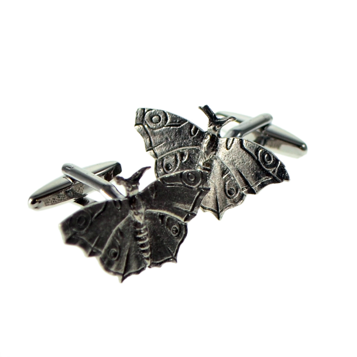 English Made Butterfly Pewter Cufflinks | Ashton and Finch