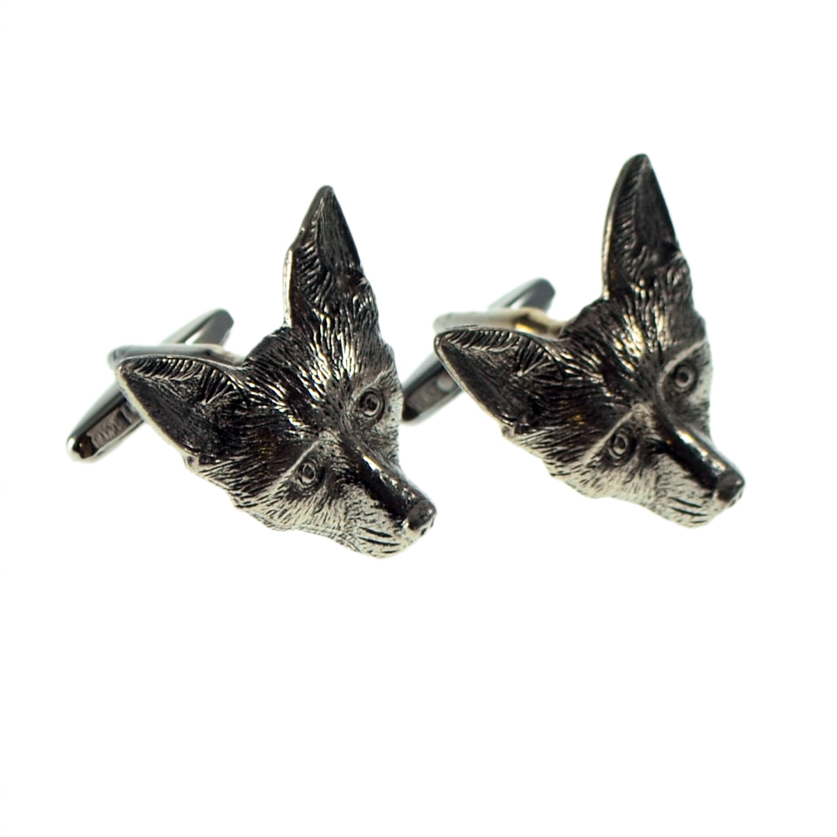 English Made Fox Head Pewter Cufflinks | Ashton and Finch