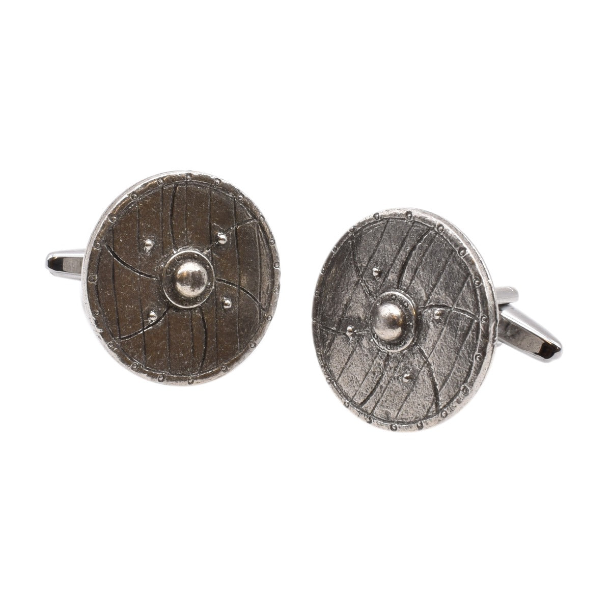 Viking Shield Pewter Cufflinks | Ashton and Finch