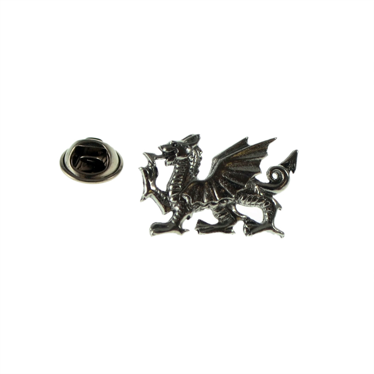 Wales Heraldic Welsh Dragon Pewter Lapel Pin Badge