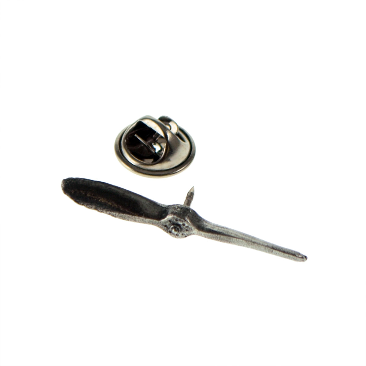 Aeroplane Propeller Pewter Lapel Pin Badge
