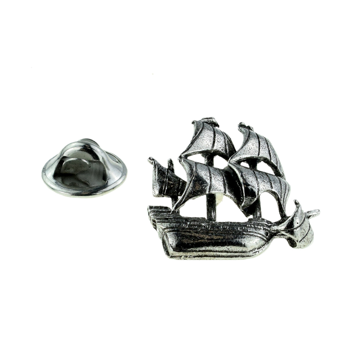 Tall Ship Pewter Pin Badge