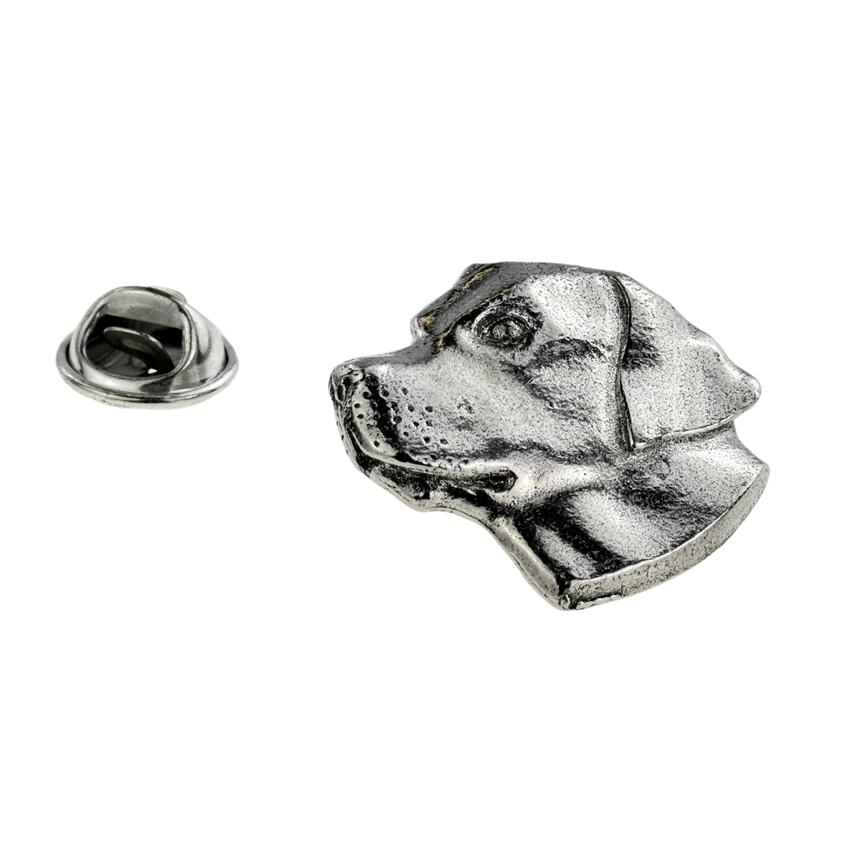 Labrador Head Design Pewter Lapel Pin Badge