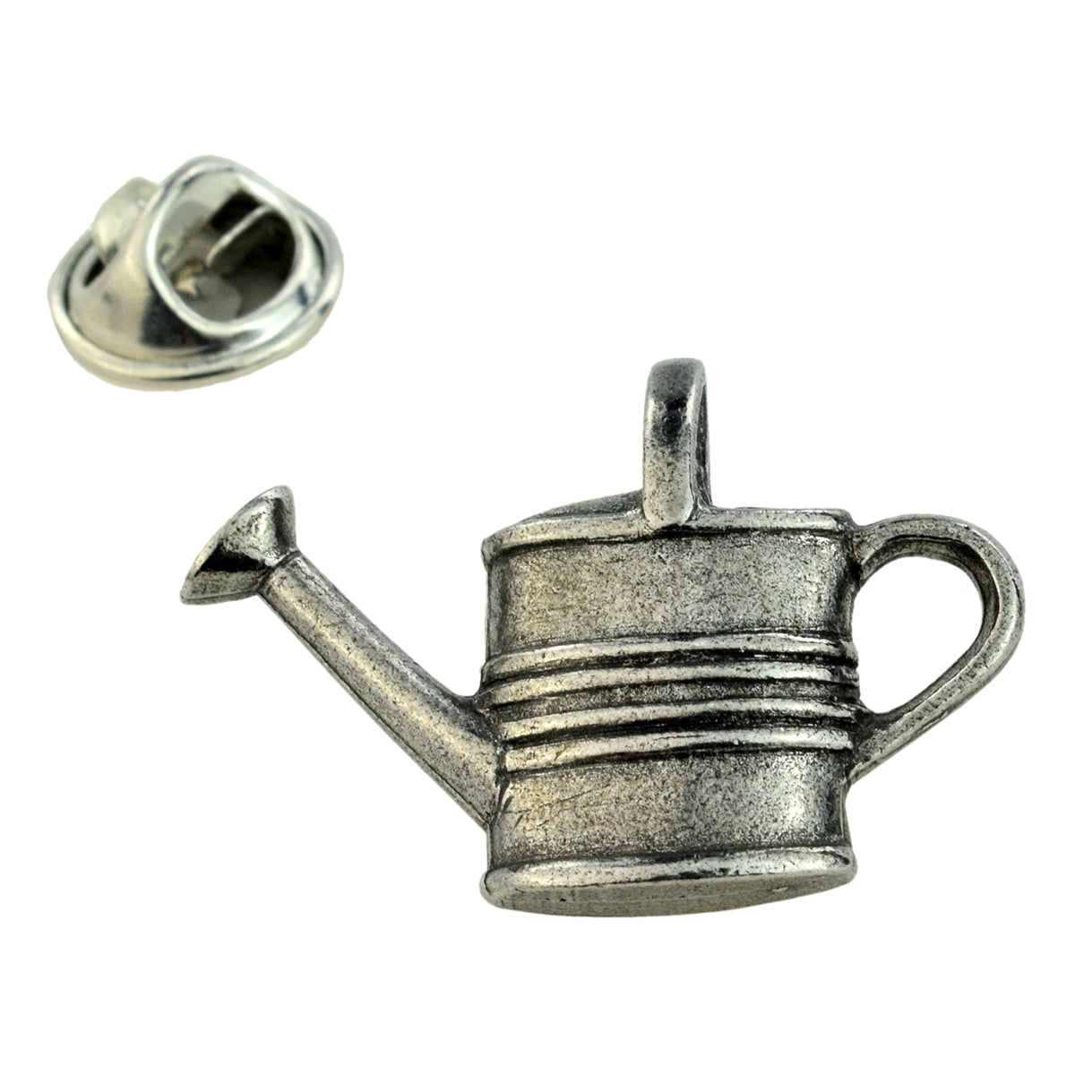 Watering Can Pewter Lapel Pin Badge