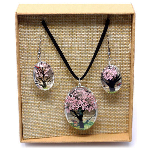 Pressed Flowers - Tree of Life set - Pink - Ashton and Finch