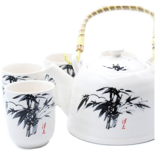 Herbal Teapot Set - White Stone Oriental - Ashton and Finch