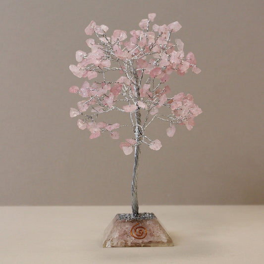 Gemstone Tree with Organite Base - 160 Stone - Rose Quartz - Ashton and Finch