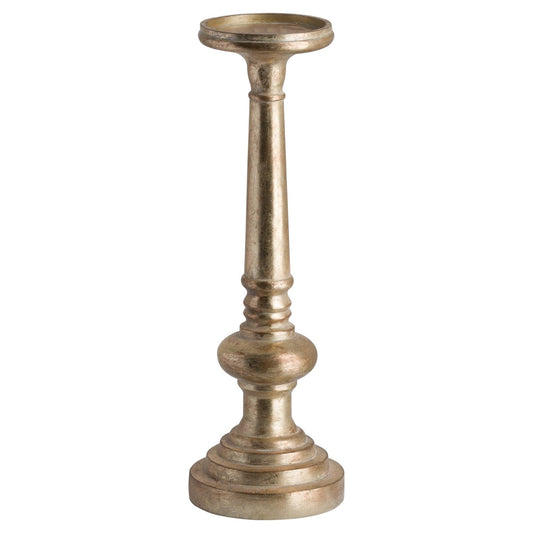 Antique Brass Effect Tall Candle Holder - Ashton and Finch