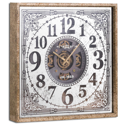 Mirrored Moving Mechanism Wall Clock - Ashton and Finch